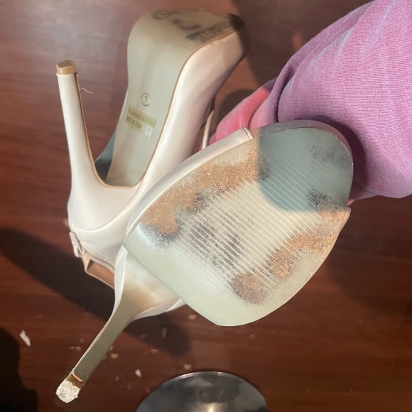 Fashion Nova Beige Lace-up Stiletto Heels - Picture 9 of 9